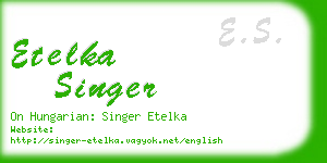 etelka singer business card